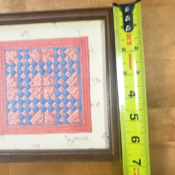 Bev Lohr Framed Quilted Framed Wall Art in Pink and Blue - Picture 5 of 5